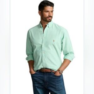 Ralph Lauren men’s 18 button-down longsleeve yarnmouth, Oxford,100% cotton shirt